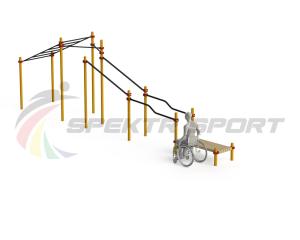 Купить Спортивный комплекс для инвалидов-колясочников WRK-D22_76mm в Кедровом 